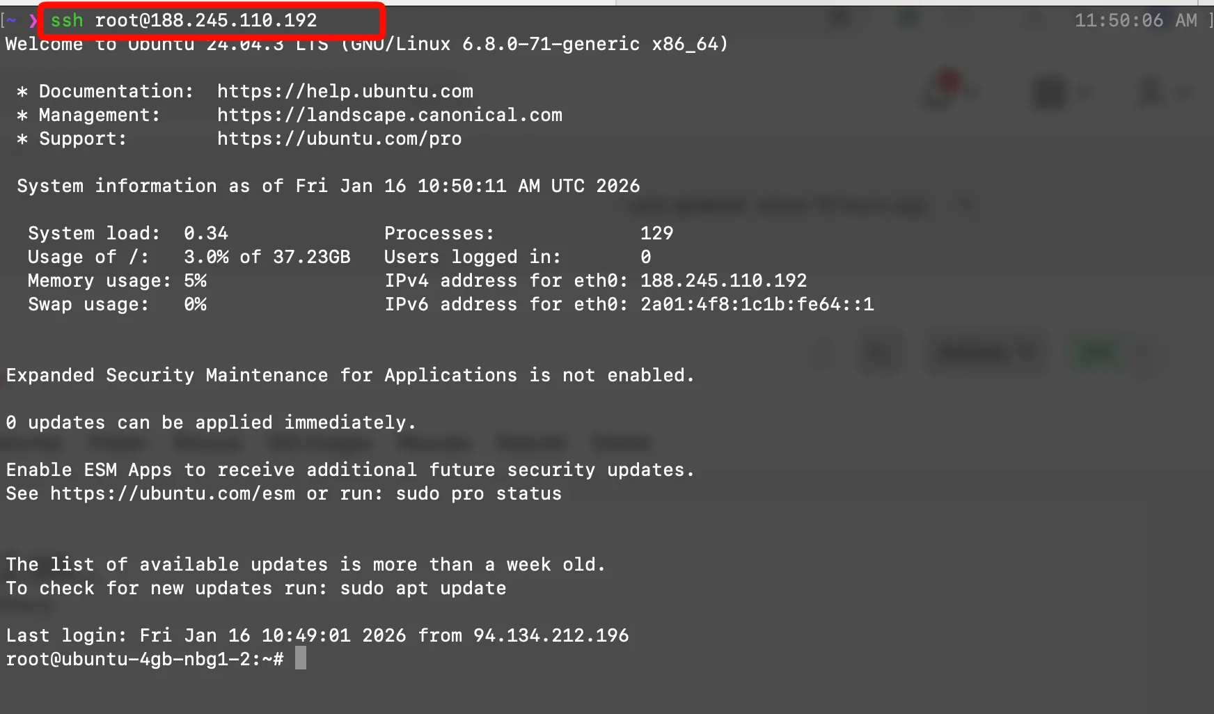 SSH Login